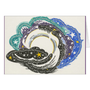 Cintilação, cintilação, pouco cartão da estrela