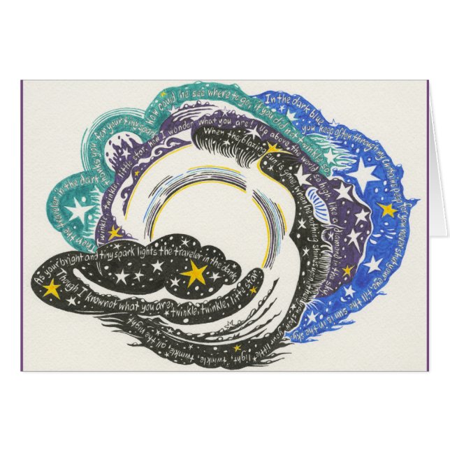 Cintilação, cintilação, pouco cartão da estrela (Frente Horizontal)