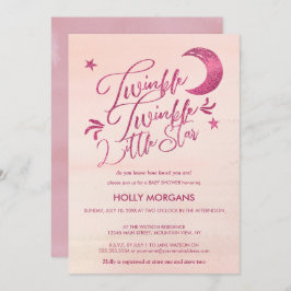 Cintilação dos convites do chá de fraldas pouco