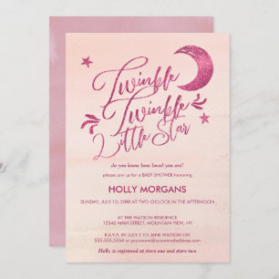 Cintilação dos convites do chá de fraldas pouco