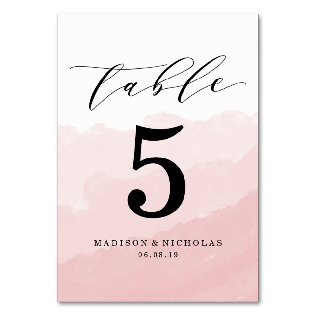 Cintura de Aquarela | Cartão de Número de Tabela P (Frente)