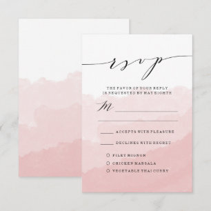 Cintura de Aquarela   Cartão RSVP de Casamento