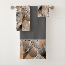 Cinza, abstração marrom. toalha de banho