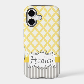 Cinza amarelo capa de telefone moderna