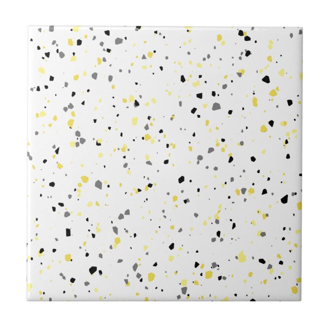 Cinza Amarelo Moderno Terrazzo (Frente)