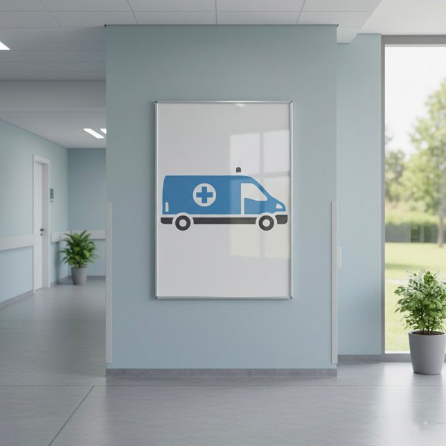 Cinza Ambulância Azul da Poster (Criador carregado)