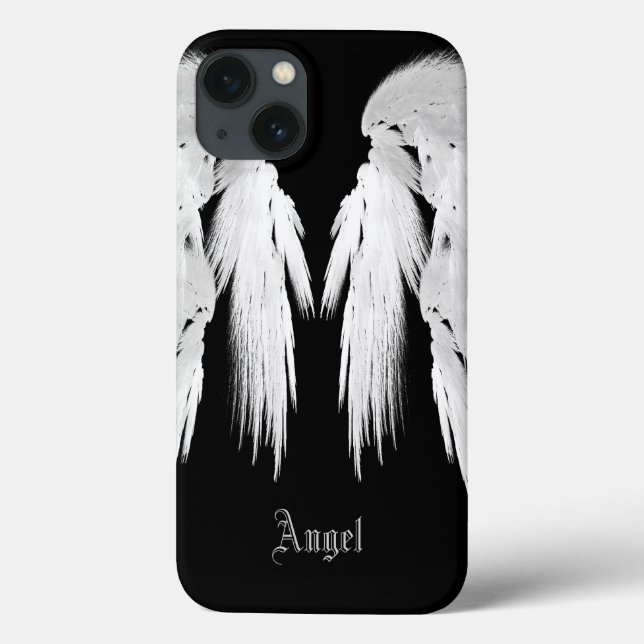 CINZA ANGEL WINGS Nome Personalizado de Penas Toca (Verso)