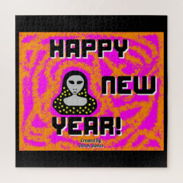 Cinza Ano Novo Deseja Quebra-cabeça 50,8 cm x 50,8