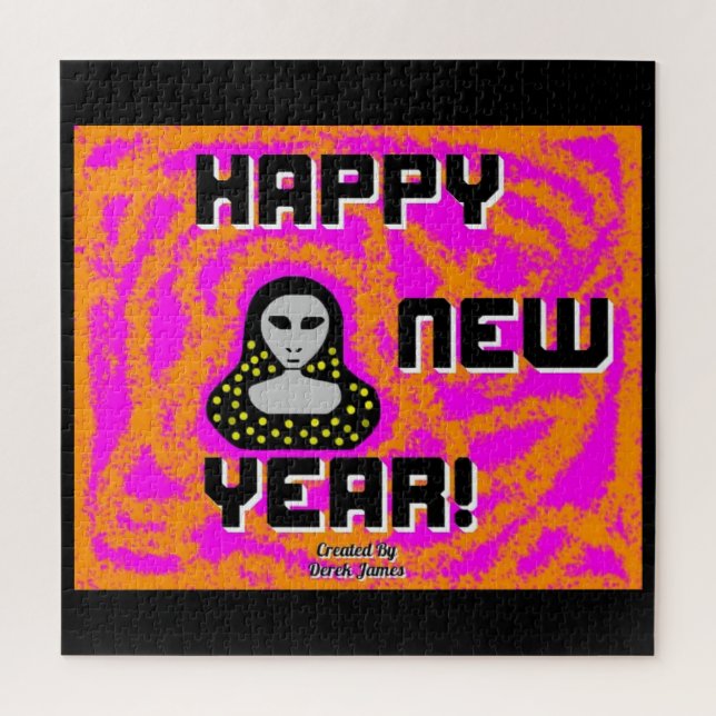 Cinza Ano Novo Deseja Quebra-cabeça 50,8 cm x 50,8 (Vertical)