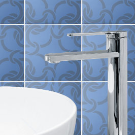 Cinza Azul Dusty Azulejo de Padrão Celta Sem Olho