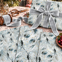 Cinza Azul Gelo Inverno Azevinho Frutas Dourada Ne