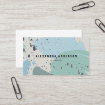 Cinza Azul Moderno - Cartão de visita