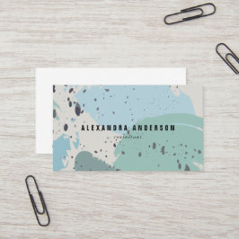 Cinza Azul Moderno - Cartão de visita