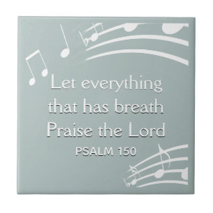 Cinza Azul Personalizado MÚSICA NOTAS de cerâmica