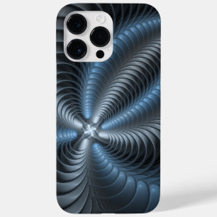 Cinza Azul Plástico Arte Fractal 3D Abstrato