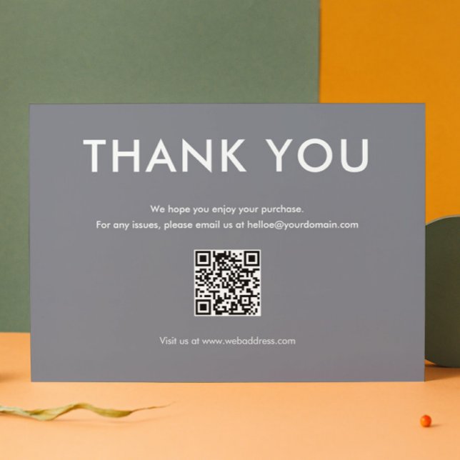 Cinza azul simples e cartões de agradecimentos bra (Criador carregado)