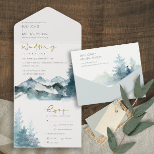 CINZA BLUSH VERDE AZUL MONTANHA PINOS CASAMENTO