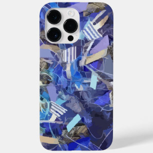 Cinza branca indigo azul faixas geométricas de abs