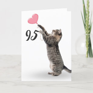 cinza brincalhão por gato para o 95º cartão de