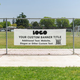 Cinza Business Logo Company Código QR Outdoor 2,5x