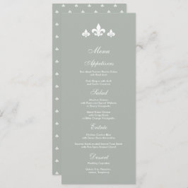 Cinza | Cartões de Menus para Casamento Brancos
