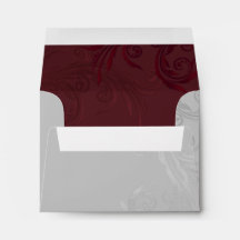 Cinza Chic e Envelope Personalizado Borgonha