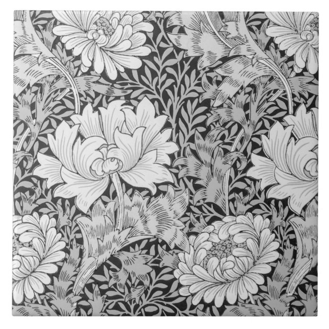 Cinza Chrysanthemum, William Morris (Frente)