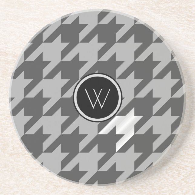 Cinza com Porta copos de Sandstone Houndstooth (Frente)