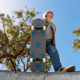 Cinza com Teal Stars HAMbWG skate