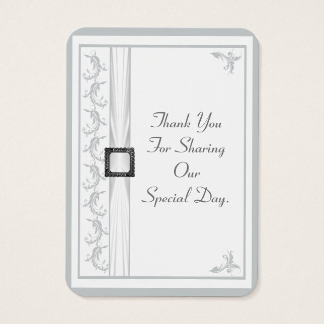 Cinza comum e obrigado de casamento branco (Verso)