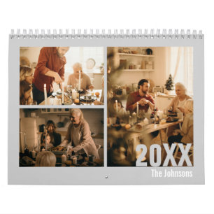 Cinza Crie seu próprio calendário de fotos da famí