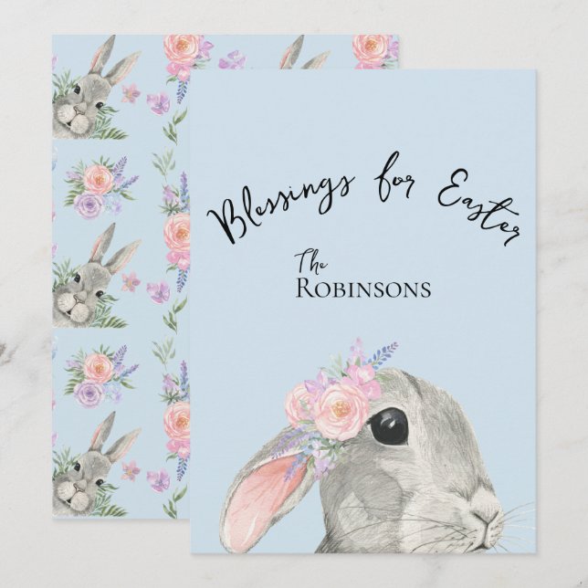 Cinza Curiosa Curiosa Flores Rosa-Cor-de-Páscoa Az (Frente/Verso)