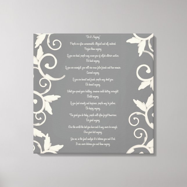 Cinza da Canvas "Faça assim mesmo" (Frente)