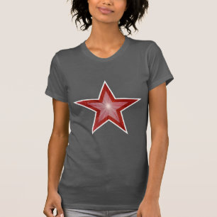 Cinza de camisetas brancas da Estrela Vermelha