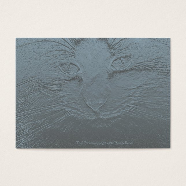 Cinza De Cara De Gato Embrionado Azul (Frente)