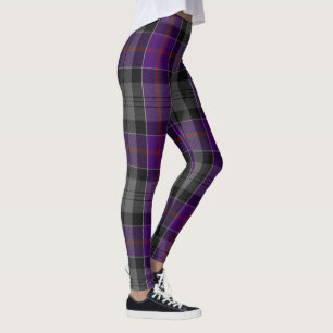 Cinza de Cinzas de leggings femininas escocesas ro