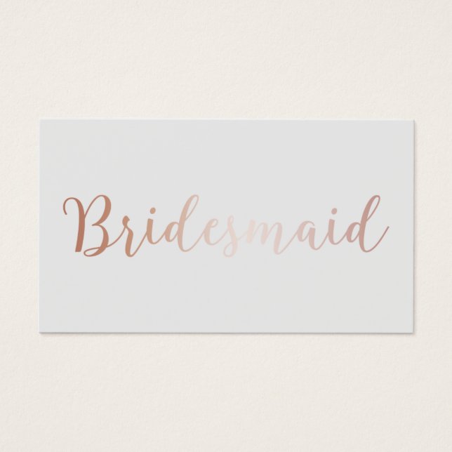 Cinza de Classe de Script Dourado da Bridesmaid El (Frente)