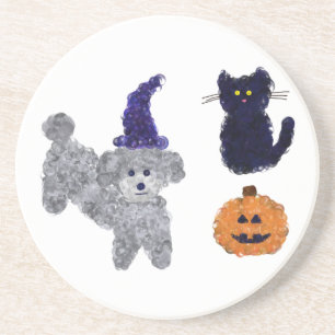 Cinza de Halloween Poodle nº 2 Porta copos