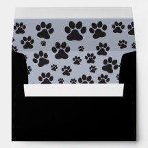 Cinza de impressão de pata de cão e impressão pret