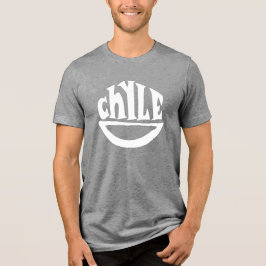 Cinza de logotipo do Chyle Smile/T-shirt branca