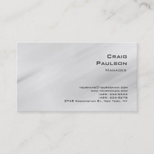 Cinza de Padrão de Cartão de visita Moderno Monogr