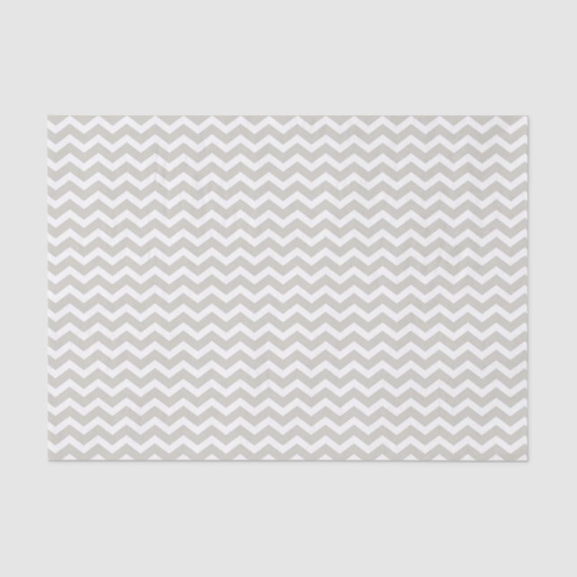 Cinza de papel de traço branco Chevron Zigzag (Frente )