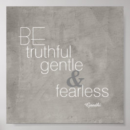 cinza de poster de citação Gandhi inspiradora e br