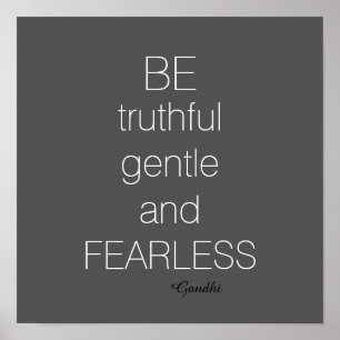 cinza de poster motivadora, citações Gandhi