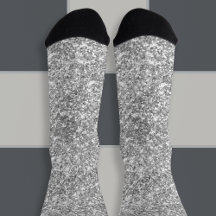 Cinza de prata de luxo Sparkly