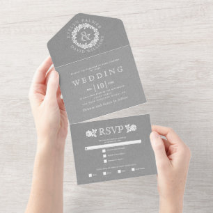 Cinza de rosas brancas Vintage - casamento
