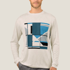 Cinza de Teto Azul Preto MCM Olhar Abstrato Geomét