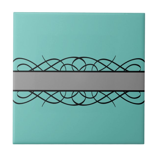 Cinza Deco Flourish (Frente)