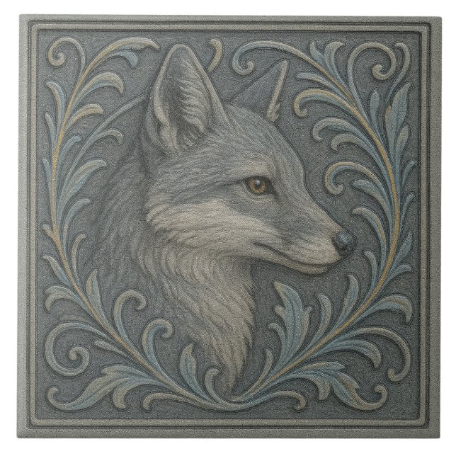 Cinza Delaware Fox - Azulejo cerâmico (Frente)