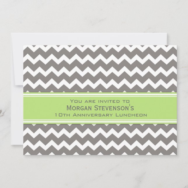 Cinza do convite do almoço do aniversário do (Frente)